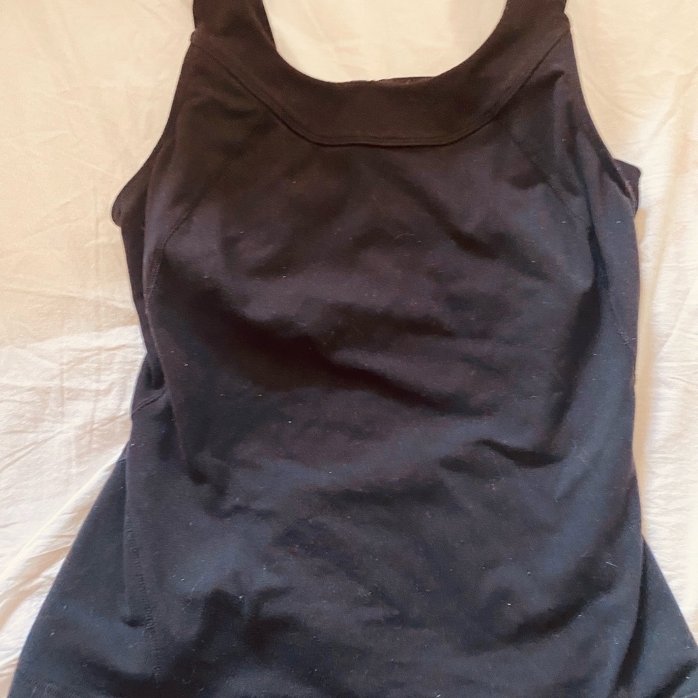 lululemon athletica Black Scoop Neck Tank Top